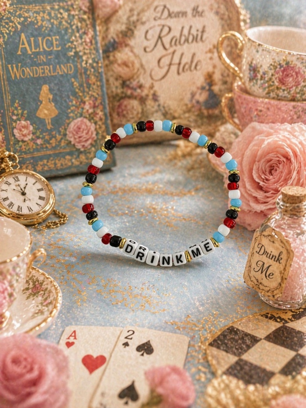 Alice in Wonderland Influence Bracelet Stack Set 8” - Picture 4 of 5